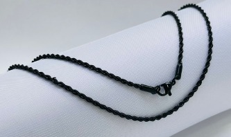 Cadena Negra Lazo 1.3mm